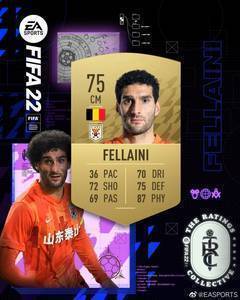EA公布中超球员FIFA22数值：颜骏凌综评73，费莱尼速度36