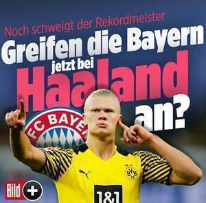 图片报:拜仁内部在讨论哈兰德,并为莱万明夏离队做预案