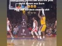 网友:詹姆斯加入NBA的时候杰伦-格林才刚出生? 詹姆斯转发