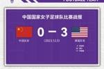 中国女足0:3负于美国女足 12月6日两队将再战一场