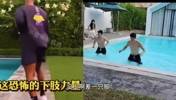 普通球员体验詹姆斯的动作,一下就对比出来詹姆斯下肢力量多强了